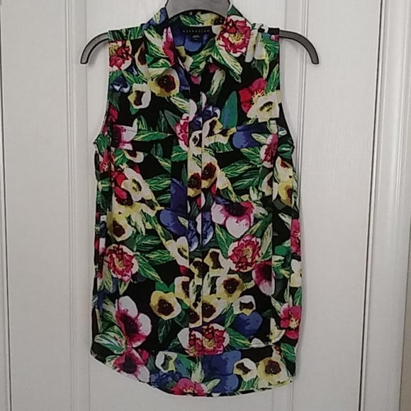 attention Tops - Attention Printed Blouse